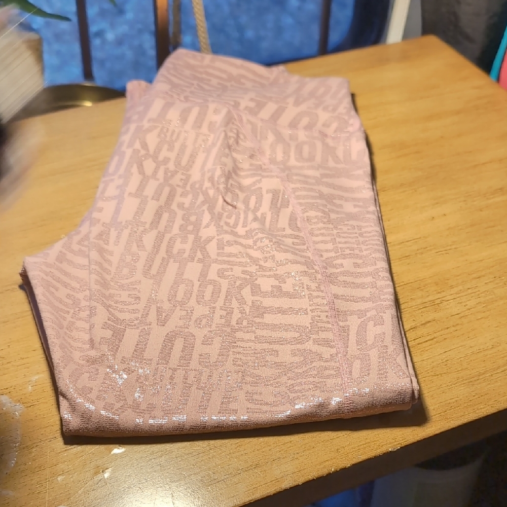 Fabletics Pink Logo-Print Leggings